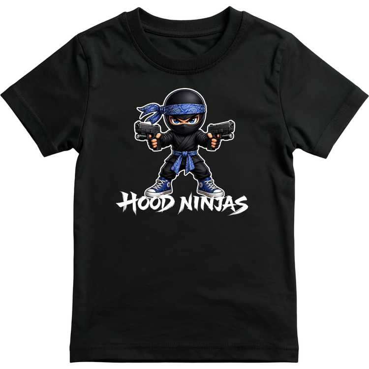 Blue Hood Ninja T- Shirt